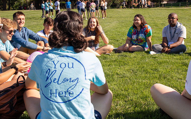 Peer educators and new Schreyer Scholars building community during SHO TIME